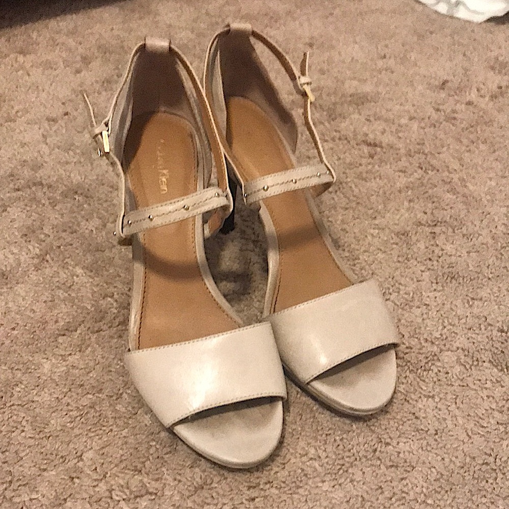 Tan Calvin Klein heels